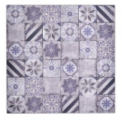 Tappeto a mosaico autoadesivo in alluminio effetto retrò multicolore viola grigio Africa - MOS200-U05