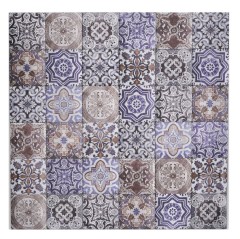 Selbstklebende tappeto a mosaico in alluminio effetto retrò multicolore viola crema marrone ornamento africano MOS200-U03_f