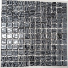 Mosaico piastrelle piscina mosaico piscina mosaico nero grafite argento parete doccia SPAGNA - MOS220-78253U_f