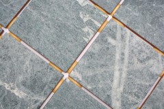 Mosaico ceramico dipinto a mano grigio-verde effetto pietra opaca Piastrella MOS22-BH395_m