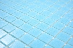 Campione a mano di piastrelle di mosaico per piscina mosaico di vetro mosaico blu cielo carta incollata - MOS200-A12-P_m