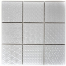 Retro vintage mosaico muro ceramica bianco struttura piastrelle specchio bagno piastrelle muro - MOS22B-0104