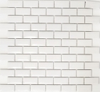 Mini Metro Subway mosaico sfaccettato BIANCO piastrelle di ceramica backsplash cucina MOS26-0102