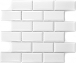 Metro Subway piastrelle WHITE facet mosaico piastrelle in ceramica backsplash parete cucina MOS26M-0101