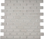 Mini Metro Subway Mosaic Facet Stone Grey Mud Mosaic Tile Ceramic Tile Backsplash MOS26-0204