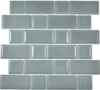 Metro Subway Tiles Facet Petrol Grey Mosaic Tile Ceramic Tile Backsplash Kitchen Wall MOS26WM-0218