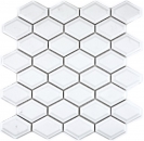 Retro 3D mosaico piastrelle in ceramica diamante metro bianco lucido backsplash cucina MOS13MD-0101
