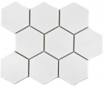 Piastrella di mosaico esagonale in ceramica XL bianca lucida piastrella per cucina piastrella per bagno piastrella per cucina alzatina muro - MOS11F-0101