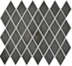 Retro mosaico piastrelle ceramica diamante nero lucido doccia splashback piastrelle backsplash cucina MOS13-DS0301