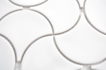 Mano modello mosaico piastrelle ceramica ventaglio bianco lucido onda parete piastrella bagno MOS13-FSW01_m