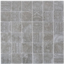Mosaico ceramico pietra naturale aspetto grigio scuro struttura piastrelle backsplash cucina MOS16-0208