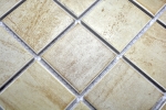 Campione a mano mosaico piastrelle pietra naturale aspetto struttura travertino beige giallo piastrelle da parete MOS16-1202_m