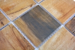 Mosaico Vintage Wood dipinto a mano in ceramica marrone effetto legno MOS16-2004_m