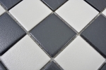 Scacchiera a mosaico decorata a mano SLIPPROOF SLIPPROOF nero bianco MOS14-0103-R10_m