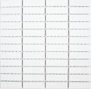 Rod mosaico piastrelle ceramica bianco lucido backsplash cucina MOS24-0102