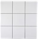 Mosaico di piastrelle da parete in ceramica bianca opaca per vasca da bagno rivestimento di piastrelle backsplash - MOS23-0111