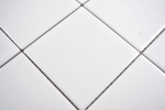Piastrella di mosaico a mano in ceramica bianca opaca per vasca da bagno MOS23-0111_m