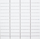 Piastrella a mosaico Rod in ceramica bianca opaca per vasca da bagno MOS24-0111