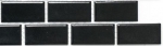 Piastrella di mosaico dipinta a mano in ceramica mattone nero opaco per doccia MOS24-04BM_m