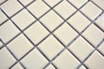 Piastrella di mosaico dipinta a mano magnolia beige opaco backsplash in ceramica MOS18D-1911_m