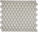 Piastrella di mosaico esagonale in ceramica mini grigio chiaro non smaltata piatto doccia antiscivolo - MOS11A-0202-R10