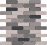 Piastrella a mosaico in ceramica beige chiaro, grigio mattone, non smaltata, piatto doccia antiscivolo - MOS26-0206-R10
