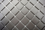 Piastrella di mosaico dipinta a mano in ceramica grigia non smaltata Piastrella per piatto doccia MOS18B-0211-R10_m