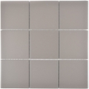 Piastrella a mosaico in ceramica grigio medio non smaltata antiscivolo piatto doccia alzatina parete cucina - MOS22-0202
