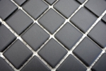 Piastrella di mosaico dipinta a mano in ceramica nero grafite non smaltata Piastrella per piatto doccia MOS18B-0311-R10_m