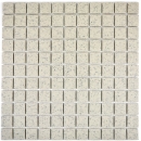 Piastrella a mosaico in ceramica crema bianca maculata non smaltata per piatti doccia MOS18-0103-R10_f