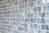 Modello di mosaico a mano conchiglia blu-grigio piastrella da parete bagno MOS150-SM2582_m