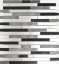 Mosaico alluminio composito grigio nero piastrelle backsplash parete cucina MOS49-0308