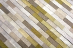 Mosaico dipinto a mano Alluminio marrone chiaro composito Alu Brick spazzolato Luce colorata MOS49-L102L_m