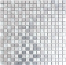 Piastrella di mosaico Mosaico in vetro alluminio argento Schienale di piastrelle Schienale di cucina MOS49-A309F