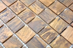 Piastrella di mosaico dipinta a mano rame rame marrone cucina MOS49-1510_m
