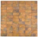 Tondini di rame a mosaico 3D per parete marrone MOS49-1514