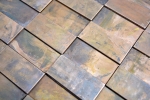 Piastrella a mosaico decorata a mano in rame aste di rame 3D marrone backsplash cucina MOS49-1514_m