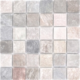Quarzite pietra naturale mosaico piastrelle beige grigio parete pavimento doccia cucina splashback piastrella posteriore - MOS36-0204