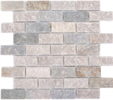 Quarzite pietra naturale mosaico Brick beige grigio parete pavimento doccia backsplash cucina - MOS36-0208