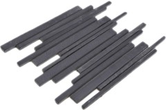 Campione a mano di piastrelle a mosaico ardesia pietra naturale aste ardesia rivestimento parete nero MOS34-0225_m