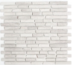 Mosaico di marmo pietra naturale mattone composito aste grigio chiaro strisce rivestimento parete splashback - MOS40-MOSBrick2012