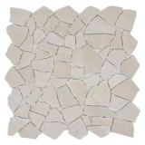 Mosaico di cava in pietra naturale bianco crema poligonale per lalzatina della cucina piastrelle per lalzatina della cucina bagno - MOS44-0104