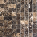 Piastrella di marmo a mosaico pietra naturale marrone scuro mix lucido backsplash cucina - MOS42-1306