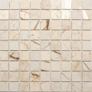 Piastrella a mosaico in marmo pietra naturale dorata crema struttura lucida MOS42-32-2807_f