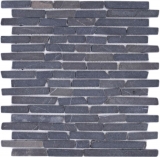 Mosaico di marmo pietra naturale grigio antracite mattone composito splashback piastrelle backsplash parete cucina - MOS40-0125
