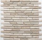 Mosaico di marmo pietra naturale beige chiaro mattone composito aste splashback parete rivestimento piastrelle backsplash - MOS40-0105