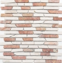 Piastrella di mosaico Marmo pietra naturale beige rosso Mattone RossoCrema MOS40-0135_f