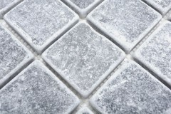 Piastrella di mosaico dipinta a mano marmo pietra naturale grigio chiaro Bardiglio Marmo Antico MOS40-40048_m