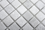 Piastrella di mosaico dipinta a mano in marmo pietra naturale bianco Ibiza Antique Marble MOS40-42023_m