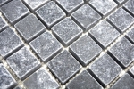 Piastrella di mosaico dipinta a mano in marmo pietra naturale nero Nero Antique Marble MOS36-0306-A_m